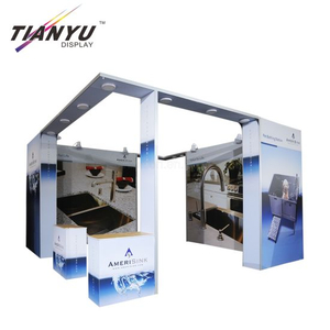 4X4 Flexible Frame Advertising exhibition booth with Aluminum Counter